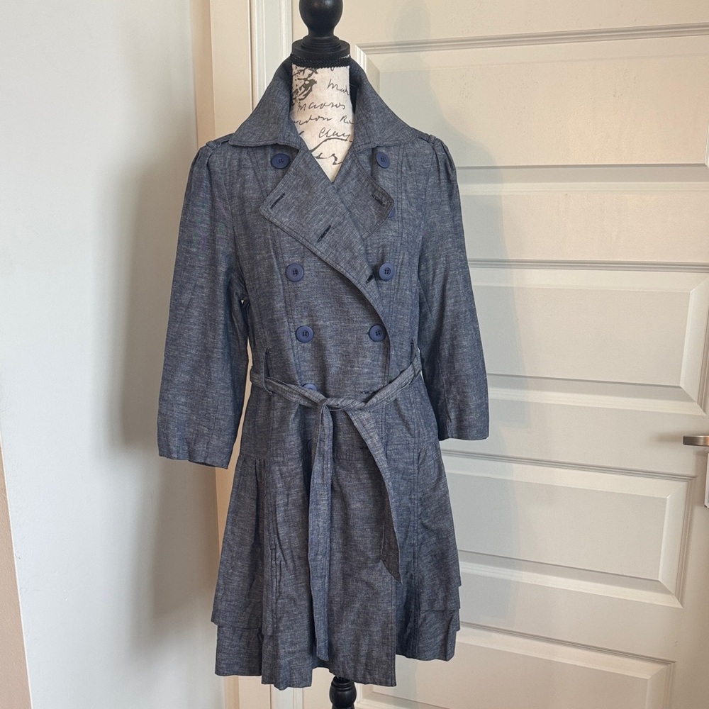 Elegant Charcoal Trench Coat